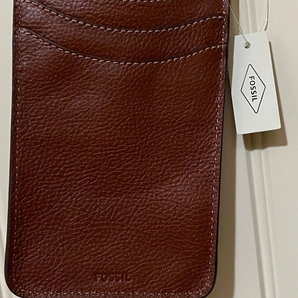 Fossil Rich Brown Leather Phone Holster